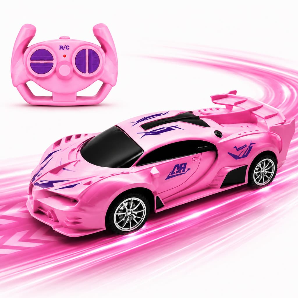 Carrinho Controle Remoto Pilha Infantil Bugatti Racing Super Rápido Brinquedo Menina Kizumba