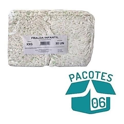 Fralda Infantil Com Pequenos Defeitos ( Xxg ) 6x30 = 180 Un
