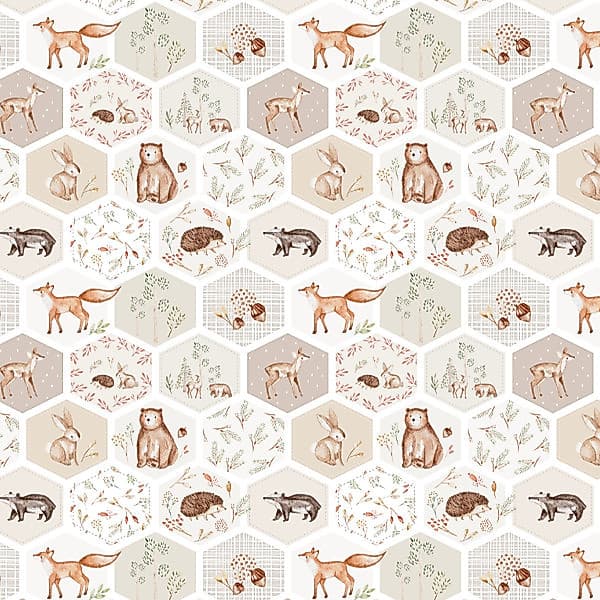 Tecido Tricoline Digital Bosque Encantado 100% Algodão Quilting Patchwork Mesa Posta Bolsas Luxo