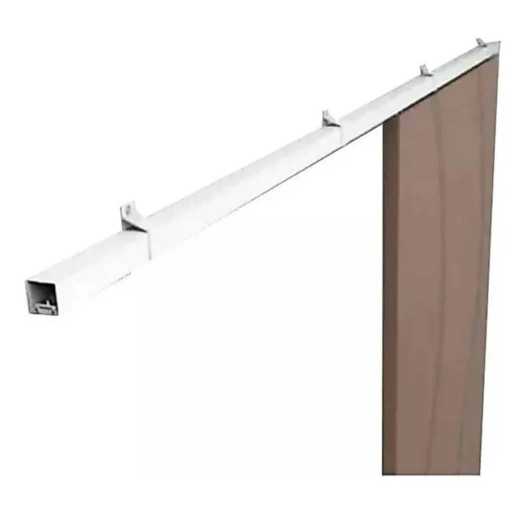 Kit Para Porta Correr Até 82cm Trilho Branco Dividido 1,60metros Com Acabamento Tampa Completo