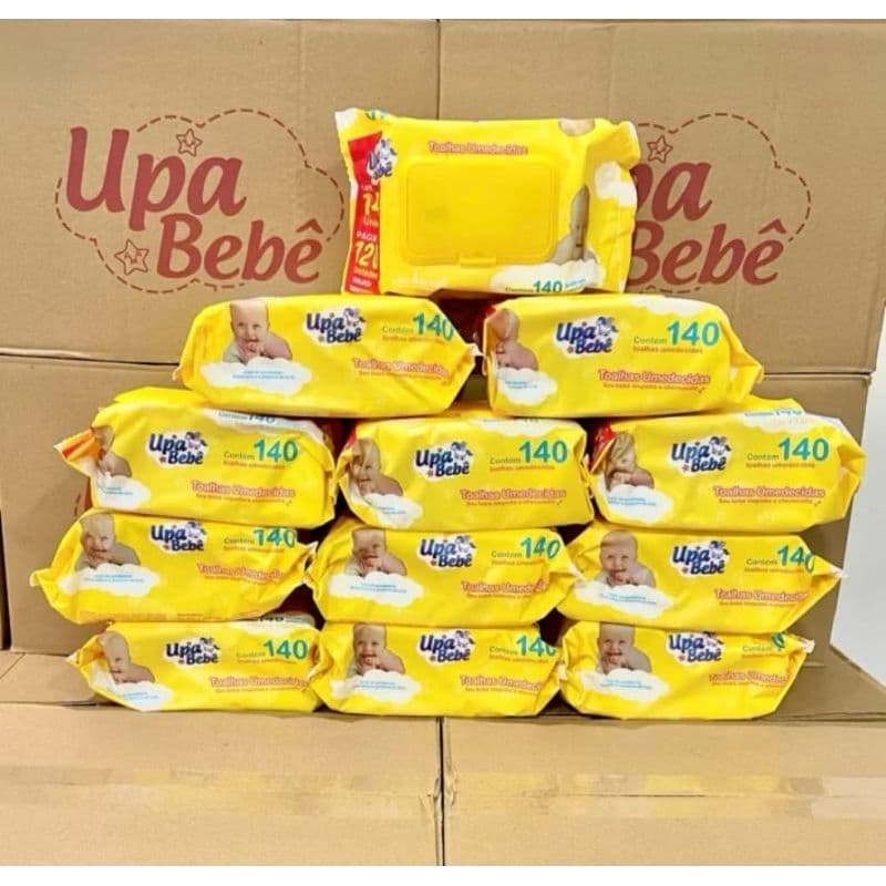Kit 6 Lenços Umedecidos Upa Bebê Caixa Com 140 Unidades Cada.