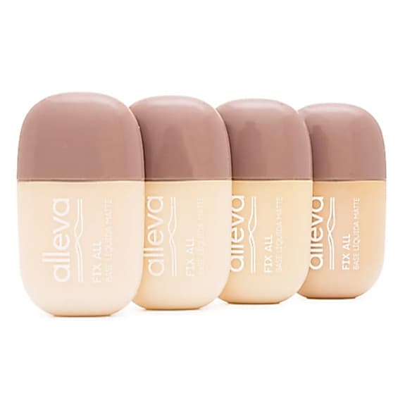 Base Liquida Matte Fix All Cor 1 a 4 de 40g Alleva