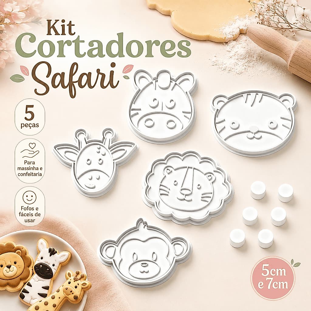 Kit de Massinha de Modelar Infantil Massinha de Modelar Infantil Kit Kit Pasta Americana e Cortadores Forma de Biscoito