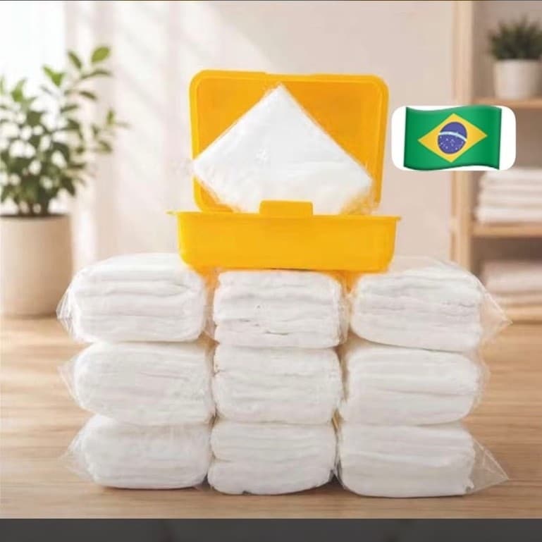 Toalhas para Umedecidas Infantil 1000 Unidades com Maleta - Higiene e Cuidados Pessoais