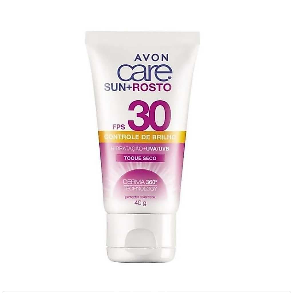Protetor Solar Facial - Avon Care Sun+Rosto FPS 30 Toque Seco - Resistente à Água - 40g