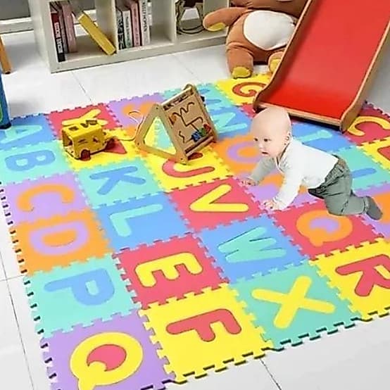 Tapete Alfabeto e Numérico Eva Tatame Infantil Educativo Criança Peças 29x29cm 08mm 26 ou 36 Peças