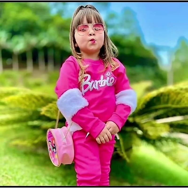 Conjunto Moletom Menina Calça+ Blusa Feminina De Frio Infantil Quentinho