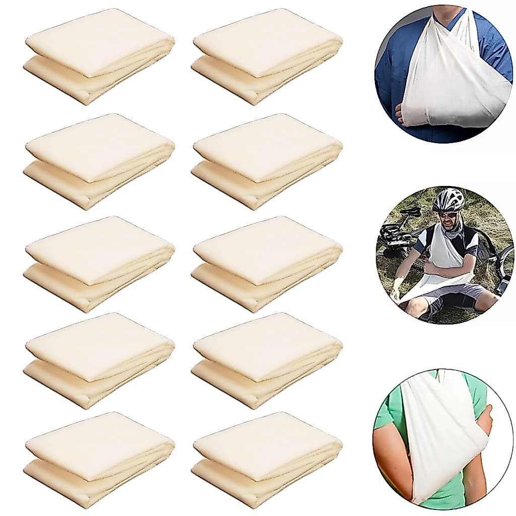Kit 10 Bandagem Triangular Tipoia Emergencias Imobilização Resgate (P)