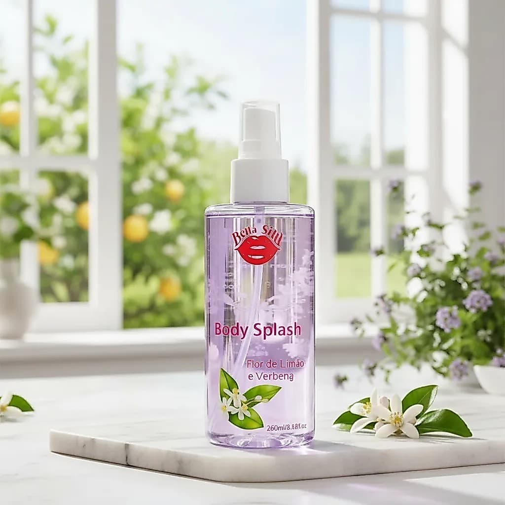 Body Splash IMPORTADO Feminino - Flor De Limão E Verbena - 260ml, Perfume Spray Corporal Marcante de Longa Duração