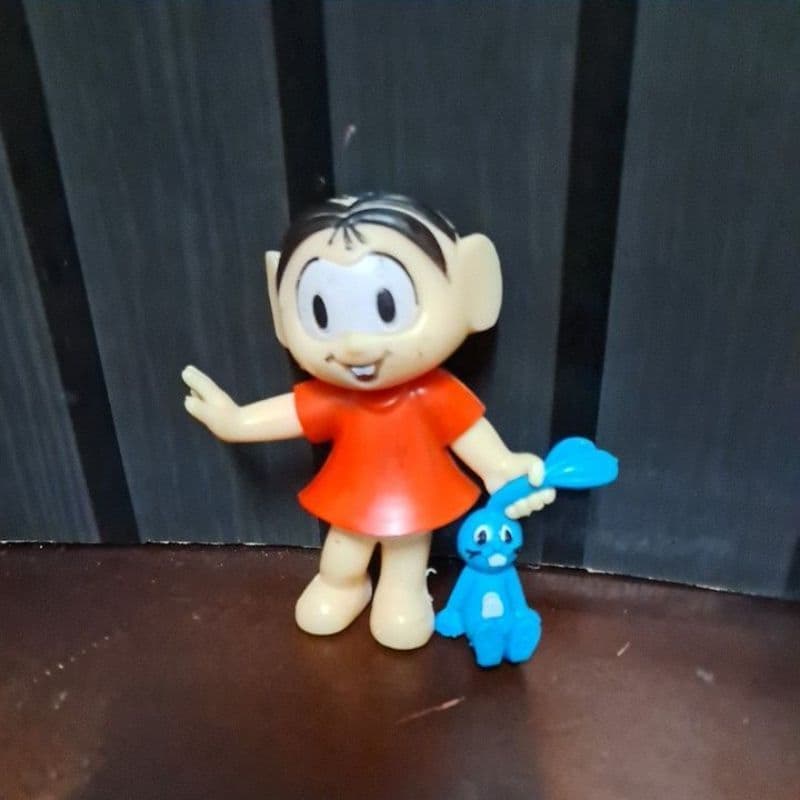 Boneca Mônica de pvc 9cm braços articulados