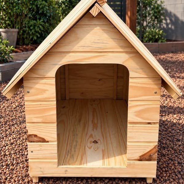 Casinha de madeira pinus-Números 3 -Conforto e Proteção para seu pet l fácil montagem.