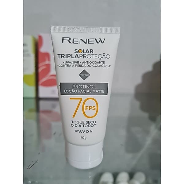 Renew Avon FPS 70 Solar Advance Matte Anti-Idade Protetor Solar Facial 40g FPS70