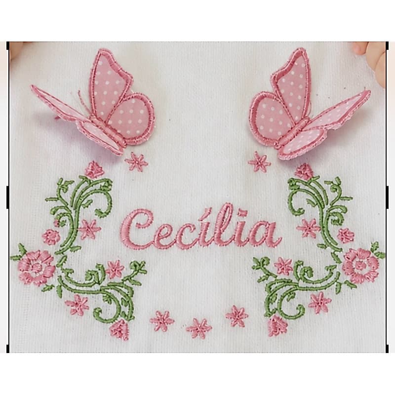 3 fraldas paninho de boca enxoval de bebe personalizado nome bebe bordado kit 3 peças