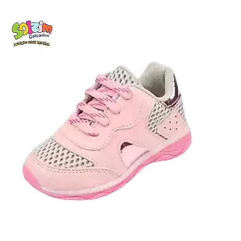 Tênis Infantil Feminino Esportivo Com Led Super Confortável