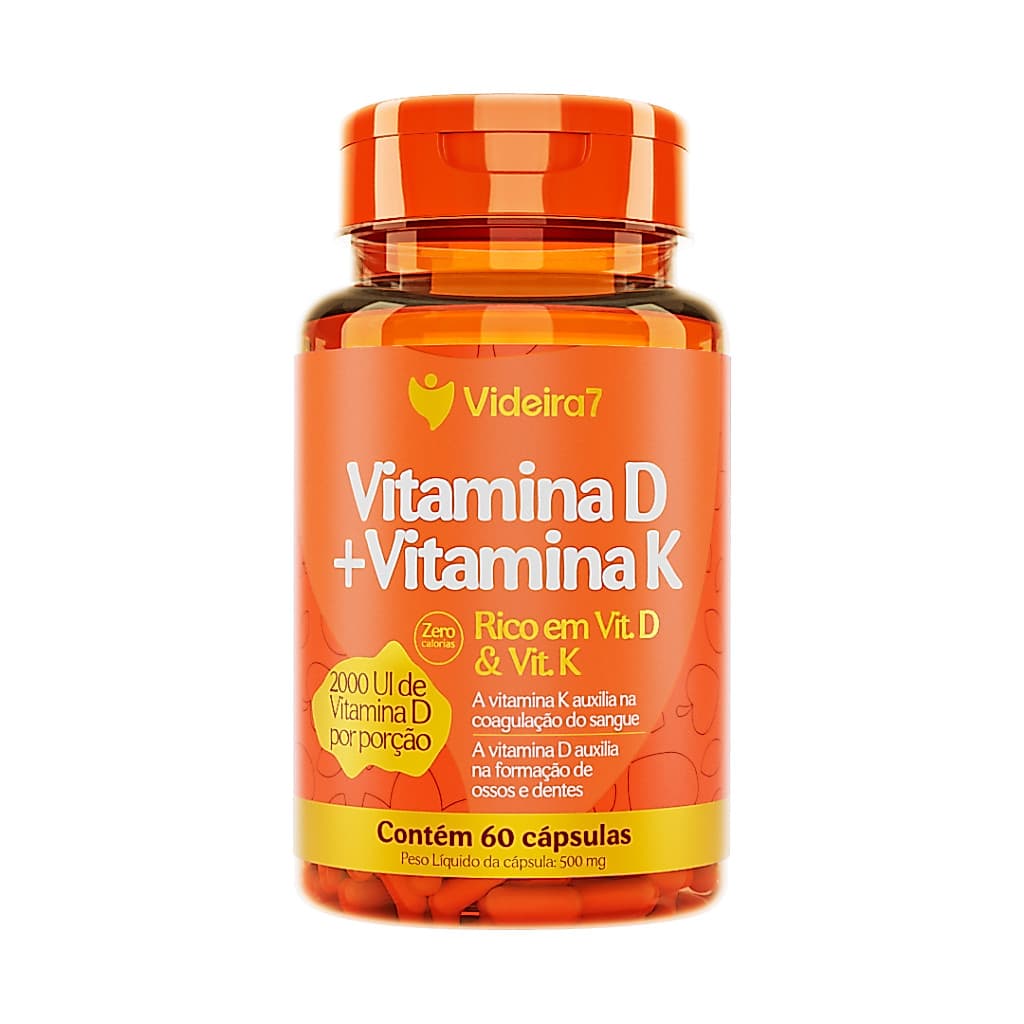 VITAMINA D 2000 UI + VITAMINA K 200% IDR 60 CAPS - VIDEIRA7