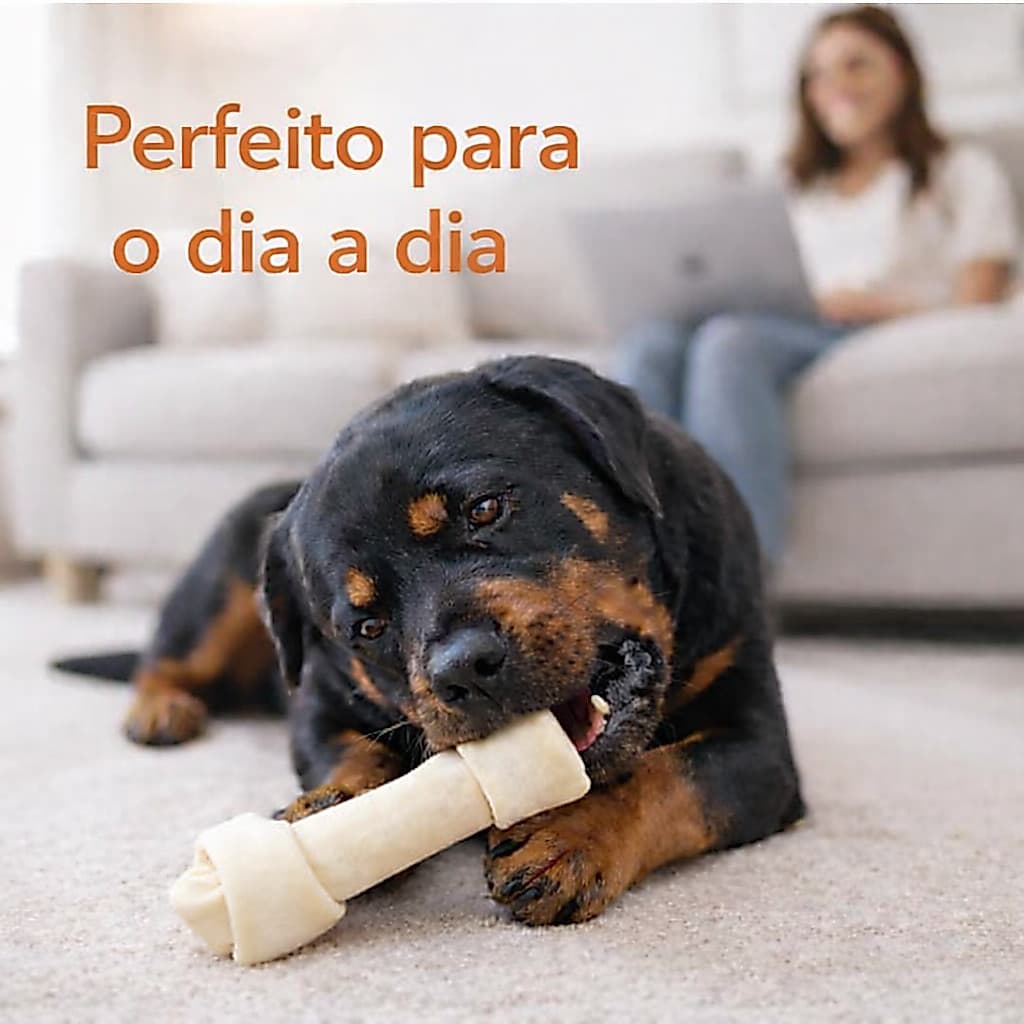 Osso Para Cachorro Nó Tamanho 10-11 Cartela com 1 unidade