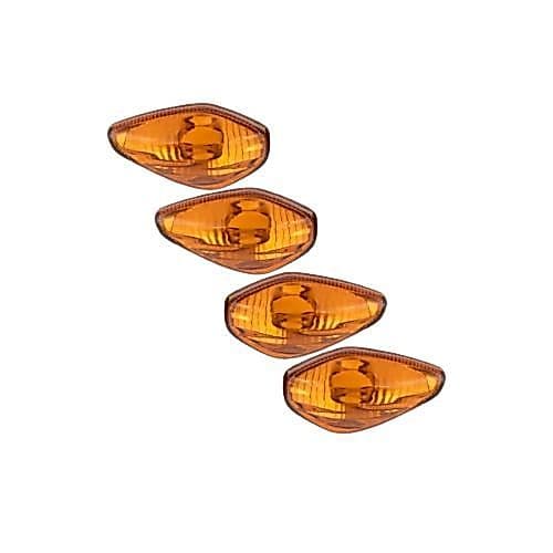 KIT 4 Lente Pisca Seta Moto Nxr Bros 150/160 CG 150 Titan 160 Fan 125 Titan 160 CBX Twister ÂMBAR