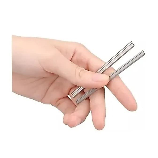 Par Lâminas Para Plaina Elétrica 82x5,5mm em Aço HSS p/ vários modelos