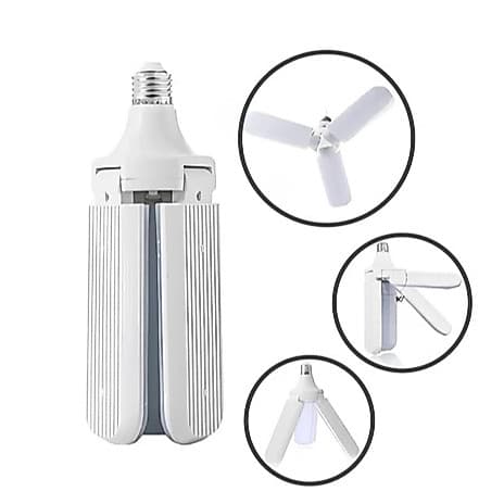 Lâmpada Led 45w Pétalas Dobrável Ajustável Forte Decoração Luminaria Fan Blade