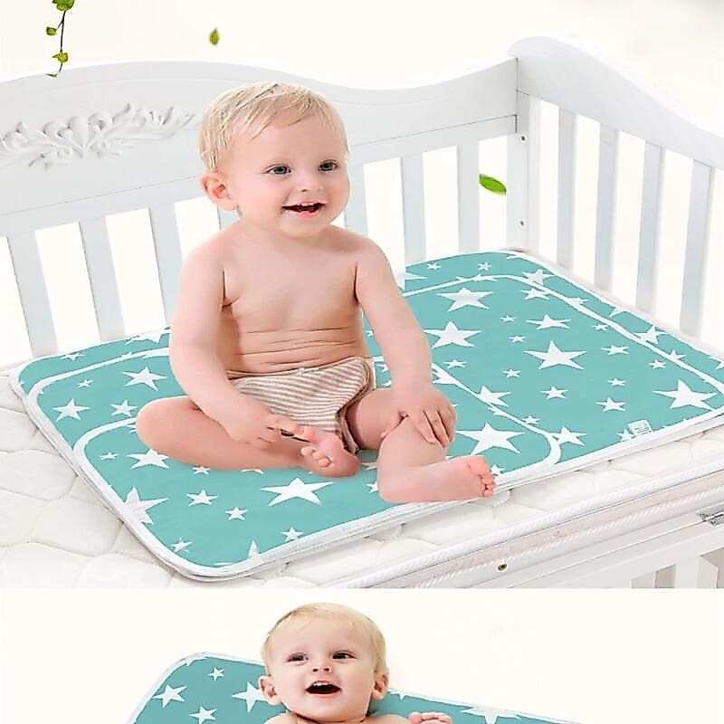 Colchão Reutilizável para Bebê, Impermeável, para Troca de Fraldas, Almofada de Algodão Lavável para Recém-Nascidos, Tap