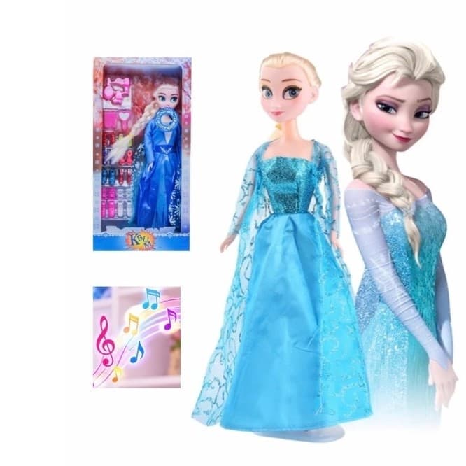 Boneca Frozen Princesa Elsa Musical Articulada 30cm Acessorios Presente Aniversário
