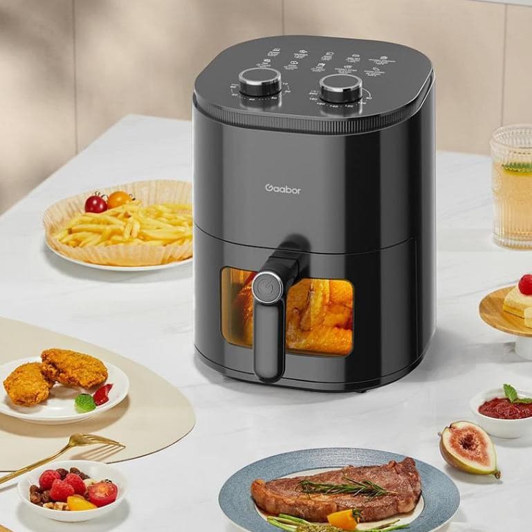 Fritadeira Air Fryer Gaabor 4.2L Analógica, com visor transparente, cozimento sem óleo, 127V/220V