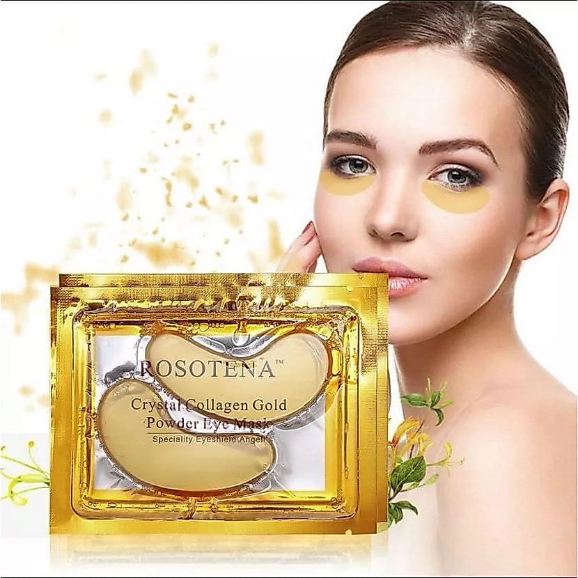 1 Par Máscara De Colágeno De Cristal De Ouro/Anti-Idade/Reduzir Olheiras/Remover Acne/Beleza  24K