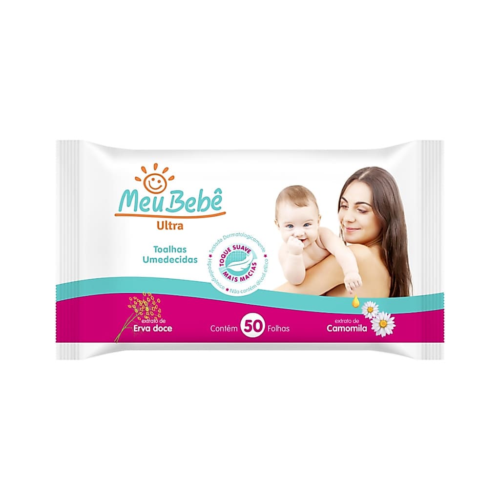 Toalhas Umedecidas Meu Bebe Ultra 50 FOLHAS