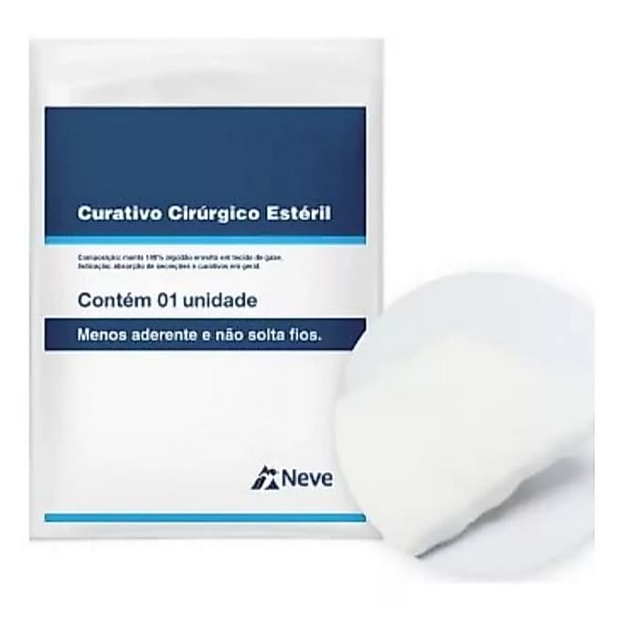 Curativo Cirúrgico Estéril Algodonado Zobec Kit c/ 10 unids  - Neve