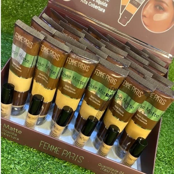 Base Matte Femme Paris Base Líquida Alta Cobertura maquiagem