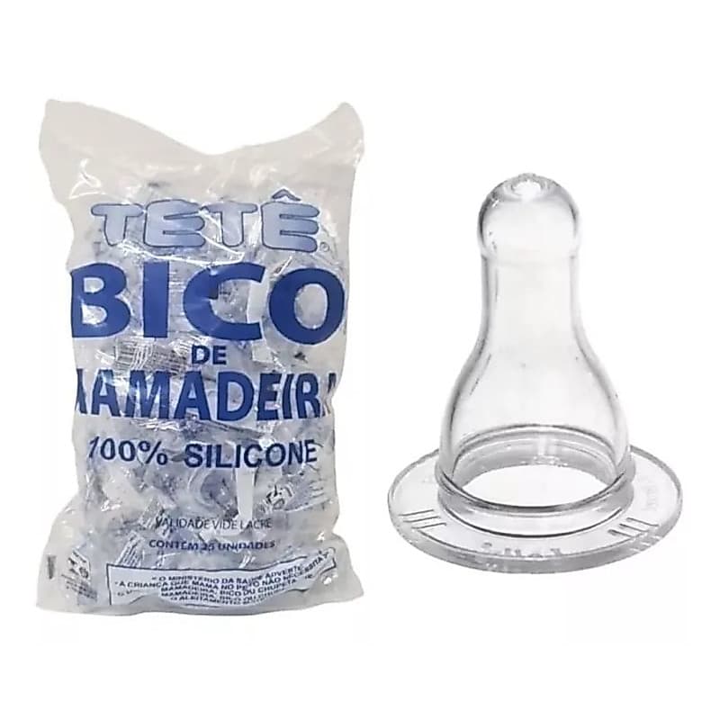 Kit c/ 25 Unidades Bico de Mamadeira Bico Redondo 100% Silicone