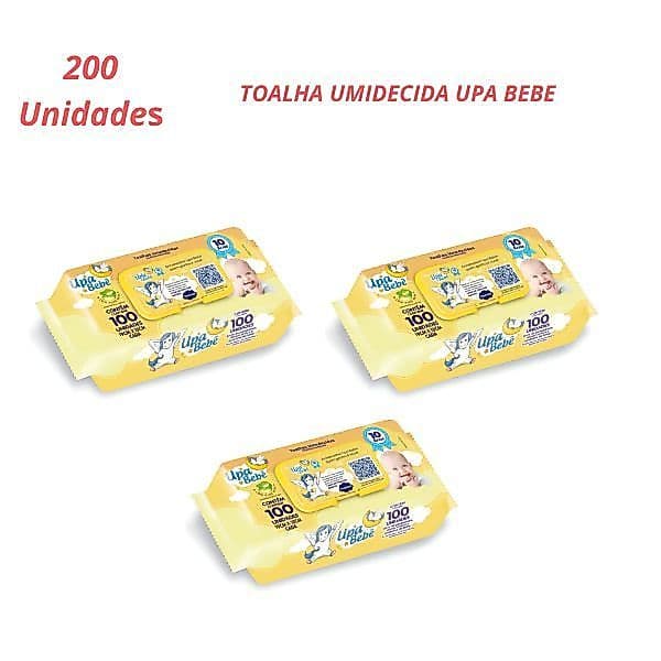 Toalha Umedecida 100 unid  -  Upa Bebe COM TAMPA