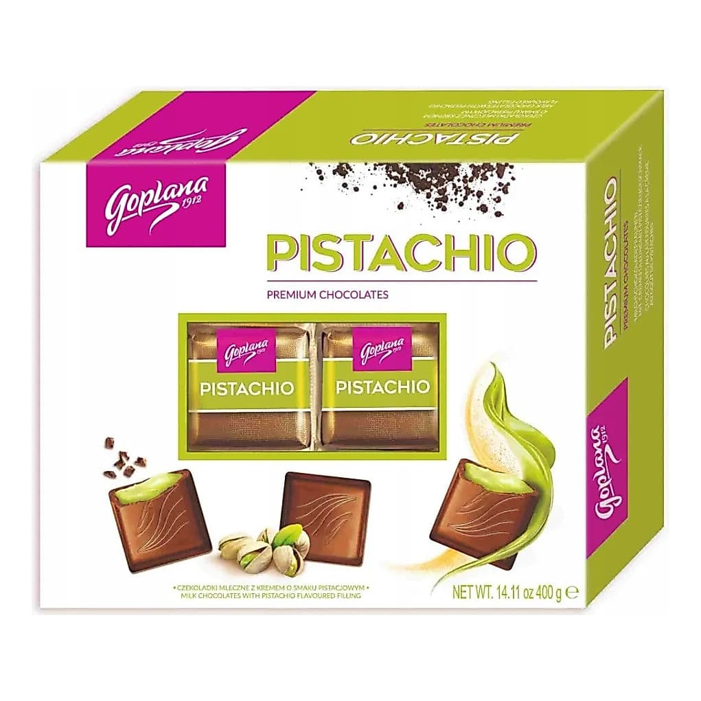 Bombom Recheado Goplana Pistache 400g Caixa Importado