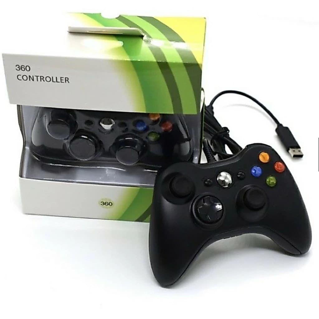 Controle De Xbox 360 Com Fio Para Video Game e PC/ Fat E Pc Joystick