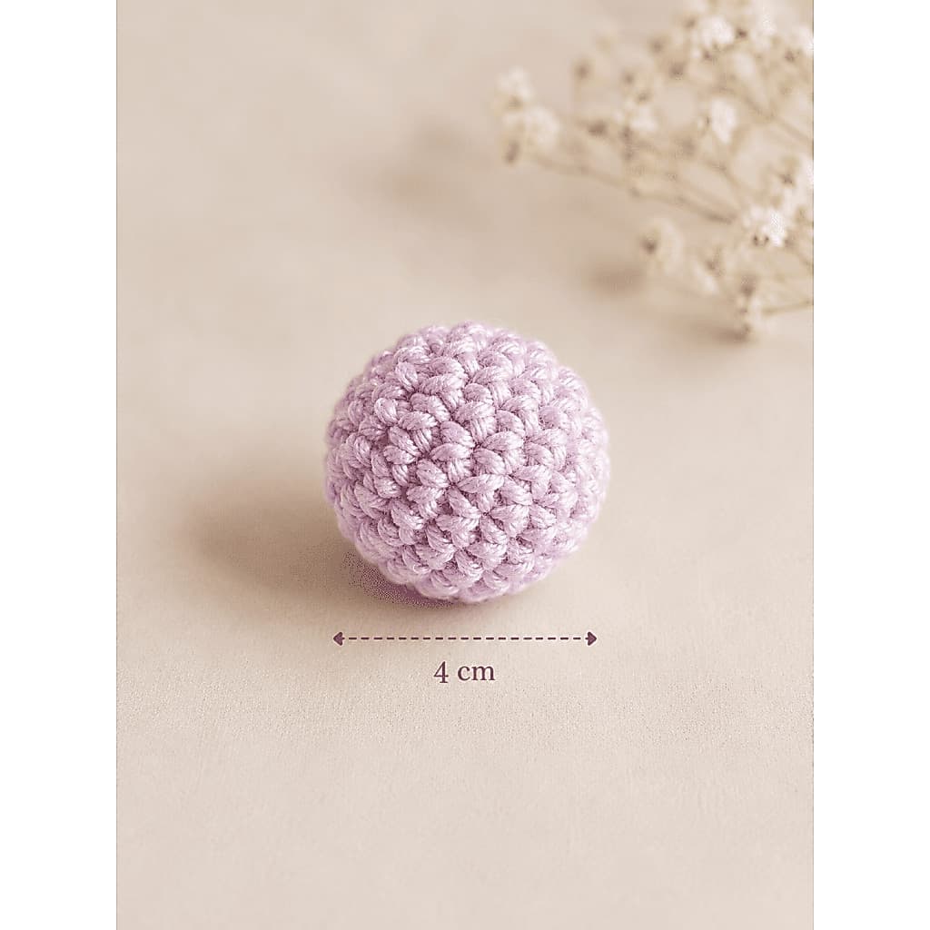 Kit com 6 Bolinhas / Esferas em Amigurumi Crochê Lembrancinha 4cm