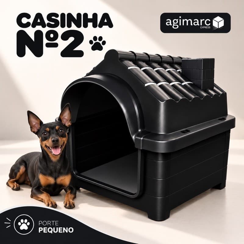 CASA CASINHA PARA CACHORRO GATO N2 DOIS PORTE PEQUENO DESMONTÁVEL PLÁSTICO RESISTENTE SHITZU CARAMELO