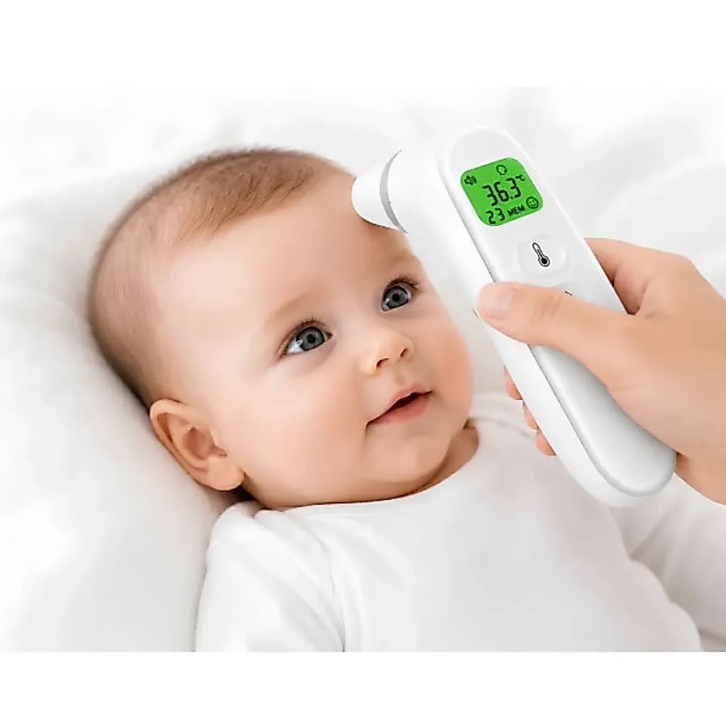 Termômetro Digital Infravermelho 2 Em 1 Health Clean Testa e Ouvido Medição Rápida e Precisa