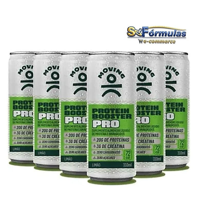 Protein Booster Moving - Sabor Limão - 6x310ml 20g Proteína BBCA