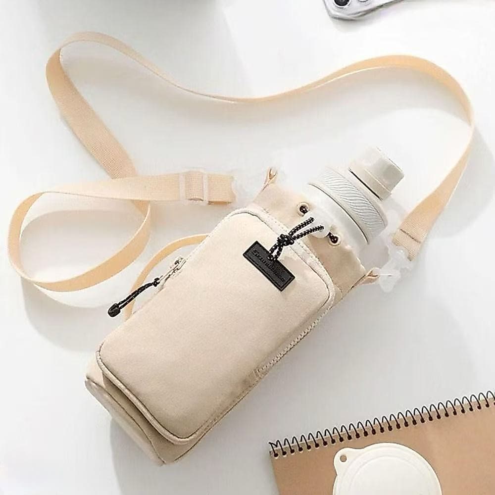 Bolsa de armazenamento com cordão para chaleira portátil para celular ao ar livre, capa para copo térmico-luna_hyq
