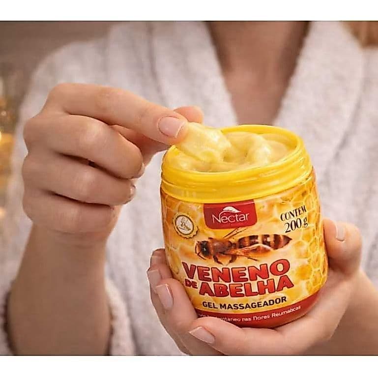 3 Gel Massageador Veneno de Abelha 200g Corporal Relaxante Refrescante Para Massagem Muscular Uso Diário