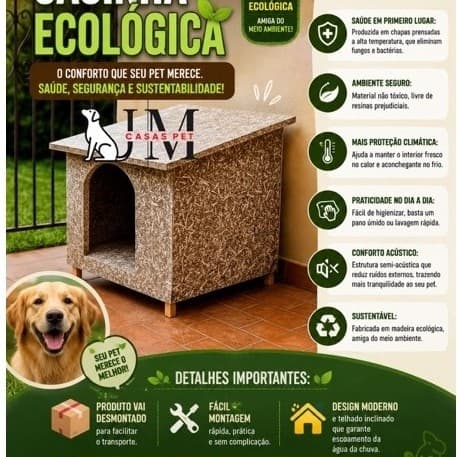 Casa  Modelo Edícula , Casinha Ecologica N4 e N5, Edicula Para Cachorro Cães Casa Pet