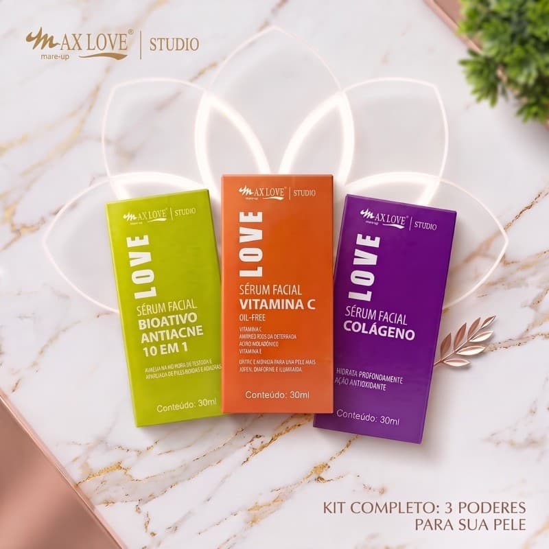Sérum Facial Hidratante Vitamina C Colágeno Antiacne 30ml Max Love