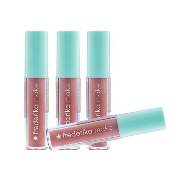 Batom Kit 4 Batom Líquido Lichia 3,4ml Frederika Make Acabamento Matte Cor Brulée