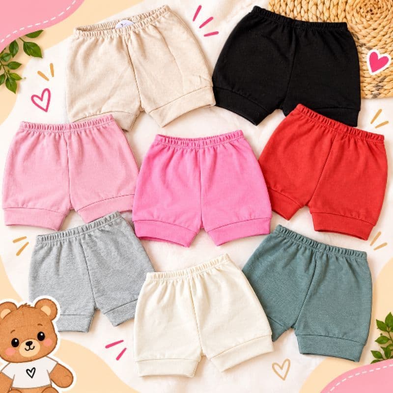 Kit 2 shorts tapa fralda bebê 100% algodão macio para menina e menino ótimo para compor o enxoval
