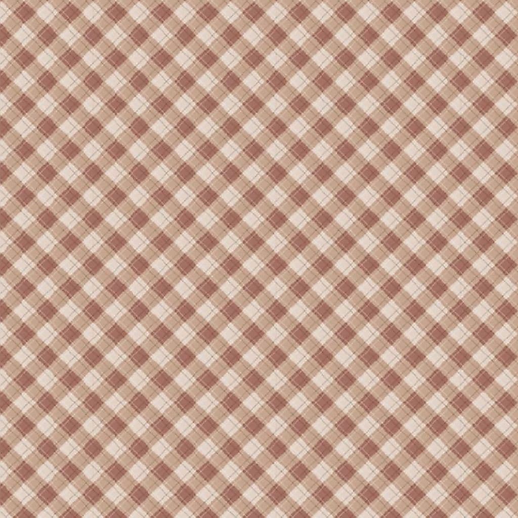 Tecido Patchwork Digital Mini Xadrez Vermelho Romance D60/14