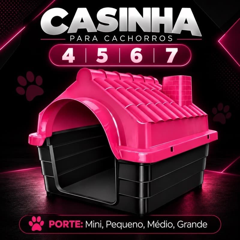 Casinha Para Cachorros Plástica Casa Para Pet Desmonstavel Com Proteção UV Porte Pequeno a Grande