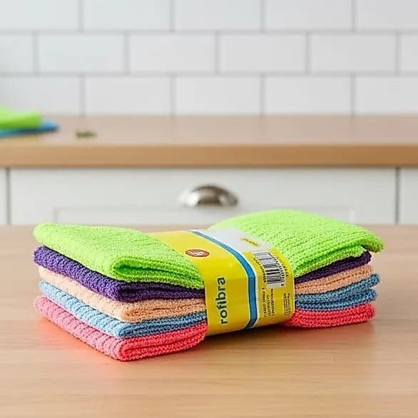 Kit 5 Panos de Microfibra Multiuso Alta Absorção Limpeza Casa Carro Vidro