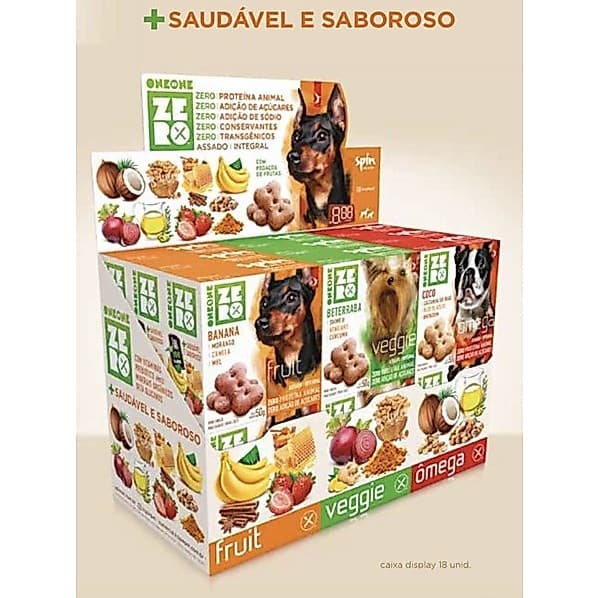 Petisco Saudável Snack Zero Para Cachorro Sabores Banana Beterraba e Coco