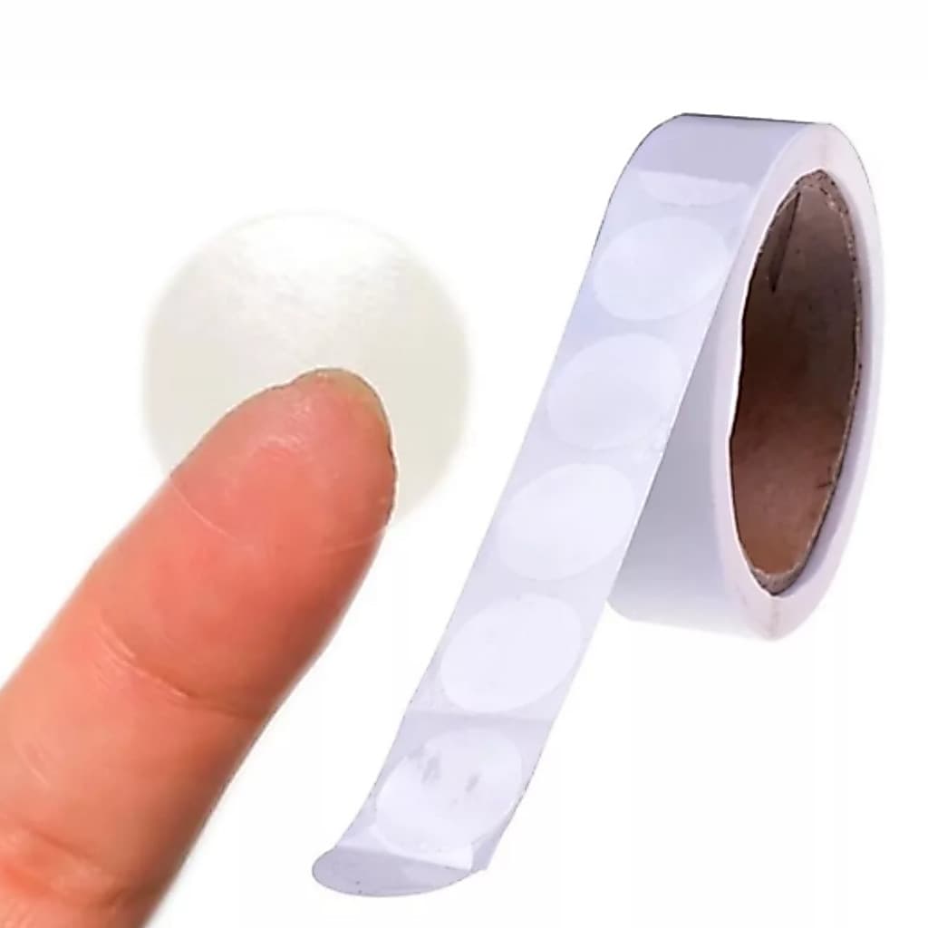 Etiquetas Adesivo Selo Bolinha Transparente 2cm | Alta Concentração de Cola