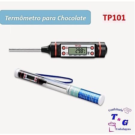 Termômetro Para Chocolate  Carnes Caldos e outros alimentos Termometro Culinario Alimenticio Digital